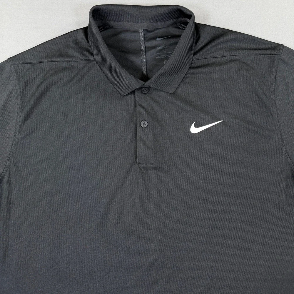 Nike Dri-FIT Victory Golf Polo Men's Large Black White DH0822-010 Performance